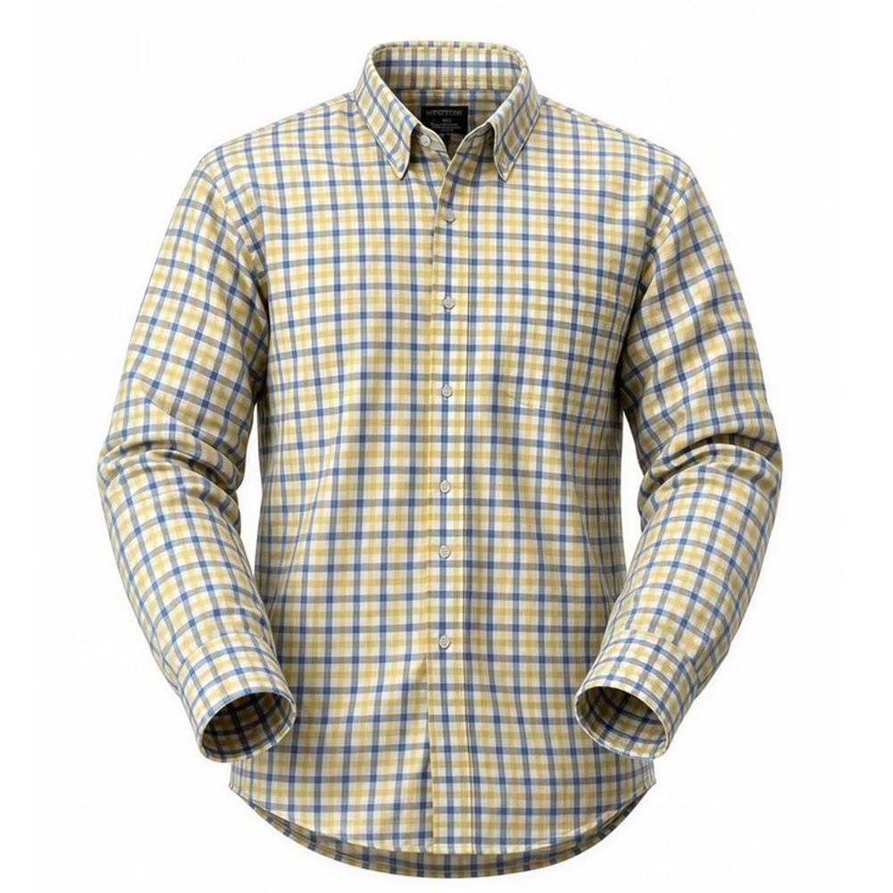 Lands' End Dress Shirt Mens 16 34/35 Button-Down Plaid Multicolor